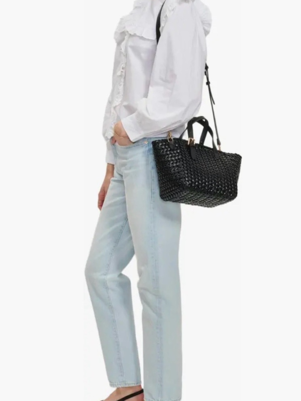 Moda Luxe Black Woven Satchel